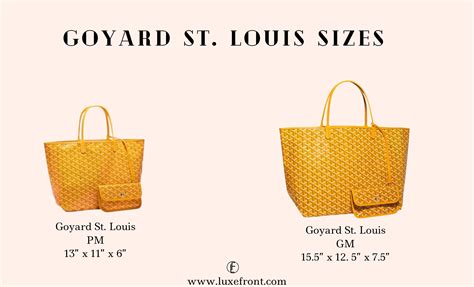 grey goyard tote gm|Goyard tote bag size comparison.